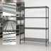 Thumbnail image #4 for Metro Super Erecta Super Adjustable Metroseal 3 Green Epoxy-Coated Wire Shelving Starter Unit, 36W x 24D x 63H, 4 Shelves