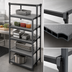 Thumbnail image #3 for Cambro Camshelving Basics Plus 24-Inch x 48-Inch Solid 5-Shelf Kit, Brushed Graphite