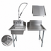 Thumbnail image #3 for BK Resources 48-Inch Left-to-Right Dish Table Kit with Clean and Soiled Tables, Slant Shelf, and Pre-Rinse Unit