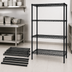 Thumbnail image #3 for Quantum 4-Shelf Wire Shelving Starter Kit, 30W x 18D x 86H, Black Epoxy Antimicrobial Finish