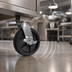 Thumbnail image #3 for Rubbermaid Commercial Products Executive Series 8-Inch Swivel Polyurethane Quiet Plate Caster