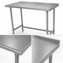 Thumbnail image #3 for Advance Tabco 72-Inch x 24-Inch Open Base Stainless Steel Work Table with 16-Gauge 304 Top and 1-1/2-Inch Rear Up-Turn