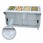 Thumbnail image #3 for Advance Tabco Triumph (Supreme) CPU-4-DR Ice-Cooled Stainless Steel Serving Counter, 4-Pan, 62-7/16" Wide, Enclosed Base