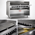 Thumbnail image #3 for Magikitch'n FM-RMB-648CR 48-Inch Gas Radiant Floor Charbroiler with EZ-Tilt Round Rod Grates and Open Cabinet Base