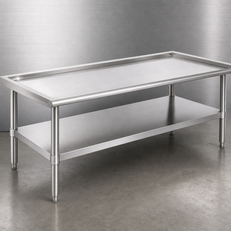 Product image #3 for Eagle Group 24-3/8 Inch Stainless Steel Griddle Equipment Stand with Adjustable Undershelf