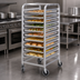 Thumbnail image #3 for Full-Size Mobile End-Load Aluminum Pan Rack with Open Sides and Curved Top, 10-Pan Capacity