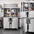 Thumbnail image #3 for Everest Refrigeration Two-Section Reach-In Refrigerator with Combination Half Glass and Solid Hinged Doors, 55 Cu. Ft., 59 Inches Wide