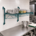 Thumbnail image #3 for Quantum Cantilever Single Shelf Wall-Mount Wire Shelving Unit with 54 x 21 Inch Shelf, Green Epoxy Finish