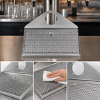 Thumbnail image #3 for Micro Matic USA DP-740DP Surface-Mount Stainless Steel Draft Tower Drip Tray Trough with Perforated Screen and 1/2-Inch NPT Drain