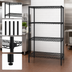 Thumbnail image #3 for Quantum 4-Shelf Wire Shelving Starter Kit, 36W x 30D x 63H Inches, Black Epoxy Antimicrobial Finish
