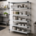 Thumbnail image #3 for Quantum Stationary Solid Shelving Starter Kit, 54 Inch Wide x 24 Inch Deep x 74 Inch High, 5-Shelf, 304 Stainless Steel