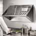 Thumbnail image #3 for Eagle Group 42-Inch Wall-Mounted Solid Slanted Rack Shelf with Left-Side Drip Tube, 16/304 Stainless Steel