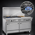 Thumbnail image #3 for Southbend Ultimate 60-Inch Gas Restaurant Range with 4 Star/Sauté Burners, 36-Inch Griddle and 2 Standard Ovens