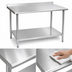 Thumbnail image #3 for Eagle Deluxe Series 72-Inch x 30-Inch Stainless Steel Work Table with Rear Upturn and Adjustable Undershelf