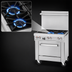 Thumbnail image #3 for Ultimate 36-Inch Commercial Gas Restaurant Range with 2 Star/Sauté Burners, 24-Inch Griddle and Cabinet Base