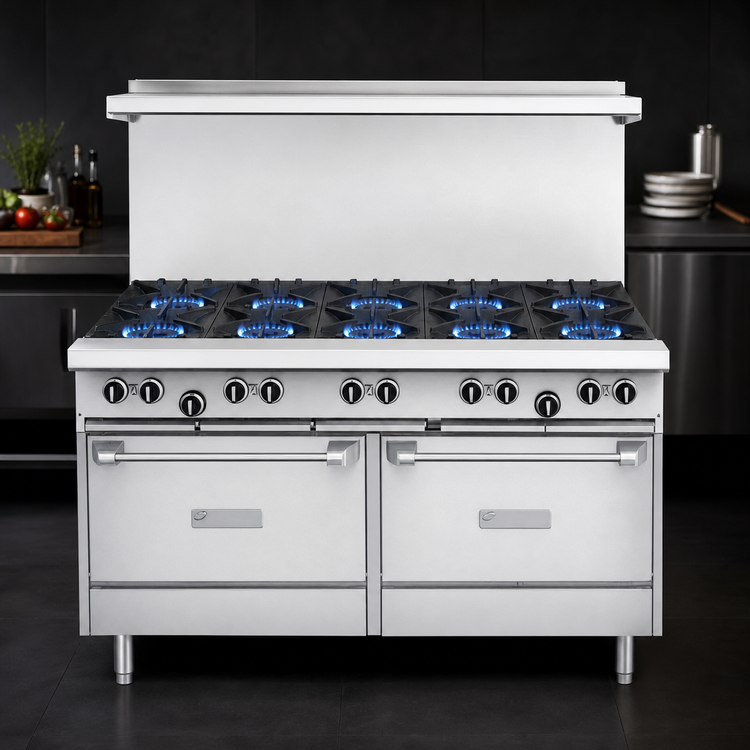 Product image #3 for Garland US Range U Series 60-Inch Commercial Gas Range with 10 Open Burners and 2 Storage Bases