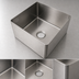 Thumbnail image #3 for Eagle Group Seamless Welded-In Straight Wall Sink, 1 Compartment, 20.5 x 20.5 x 8 Inch, 14 Gauge 304 Stainless Steel