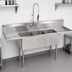 Thumbnail image #3 for John Boos E-Series 3-Compartment Commercial Sink with Left & Right Drainboards, 90 Inch Wide