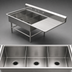 Thumbnail image #3 for John Boos Pro-Bowl 3-Compartment Platter Sink with Right Drainboard, 70-3/16 Inch W x 36-1/2 Inch D x 43 Inch H