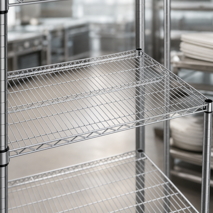 Product image #3 for Metro Super Erecta 42 x 14 Inch Type 304 Stainless Steel Open Wire Shelf