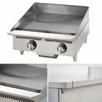 Thumbnail image #3 for Star (Middleby) Ultra-Max 824MA 24-Inch Countertop Gas Griddle with Manual Controls and 1-Inch Polished Steel Plate