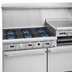 Thumbnail image #3 for Imperial Pro Series 60-Inch Gas Restaurant Range with 6 Open Burners, 24-Inch Griddle/Broiler, and 2 Standard Ovens
