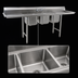 Thumbnail image #3 for Eagle Group 414 Series Three-Compartment Stainless Steel Sink with Dual 18-Inch Drainboards, 96W x 31-3/4D
