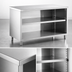 Thumbnail image #3 for Steel Works Stainless 72 Inch x 15 Inch x 36 Inch Stainless Steel Open Dish Cabinet with Adjustable Mid-Shelf