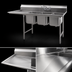 Thumbnail image #3 for Eagle Group 414 Series Commercial Three-Compartment Sink with Left 18-Inch Drainboard