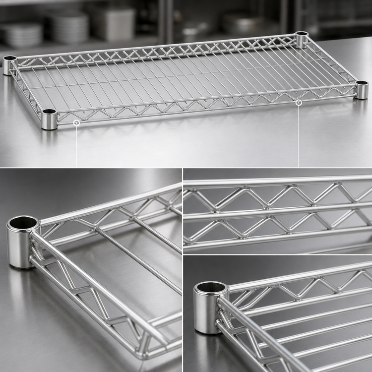 Product image #3 for Eagle Group QuadTruss 48"W x 30"D Stainless Steel Wire Shelf