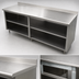 Thumbnail image #3 for Advance Tabco Special Value Economy 84-Inch x 30-Inch Open Base Work Table with 5-Inch Backsplash and Mid-Shelf