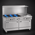 Thumbnail image #3 for Southbend Ultimate 60-Inch Commercial Gas Range with 4 Star Burners, 36-Inch Griddle, Convection Oven and Cabinet Base