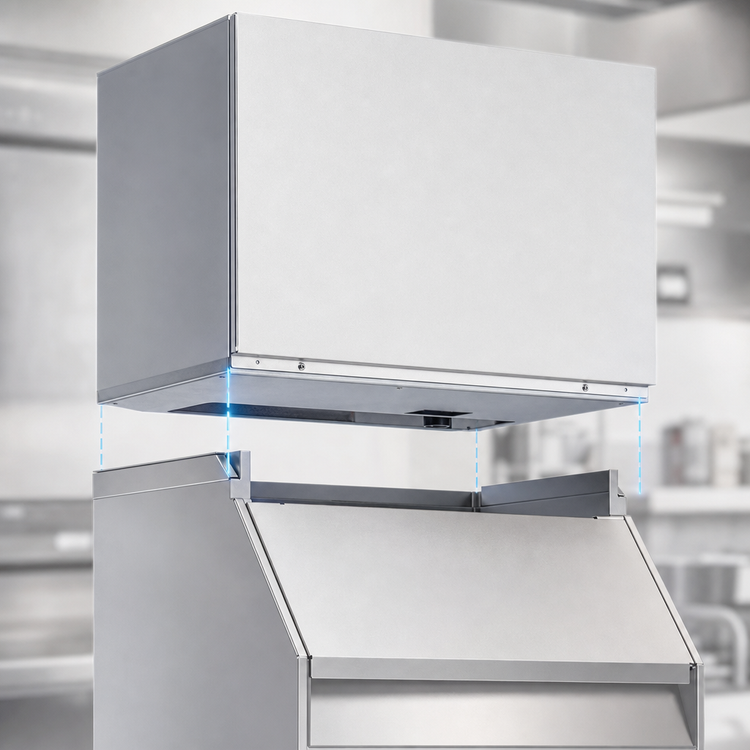 Product image #4 for Ice-O-Matic ICE Series Modular Half-Size Cube Ice Maker Head, Air-Cooled, Remote Condenser, Top Air Discharge, Approx. 1,450 lb/Day