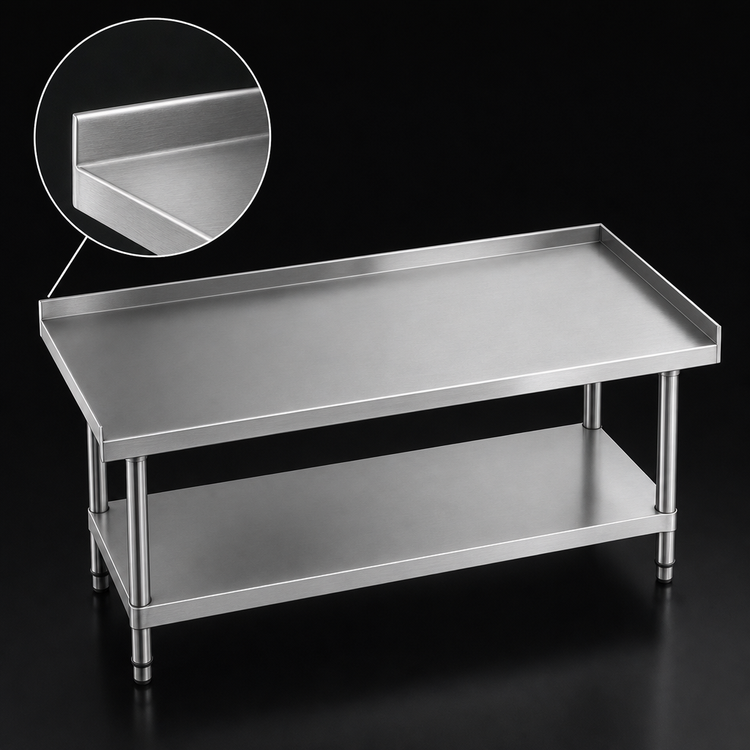 Product image #3 for Advance Tabco 36" W x 24" D 14-Gauge Stainless Steel Equipment Stand with Adjustable Undershelf