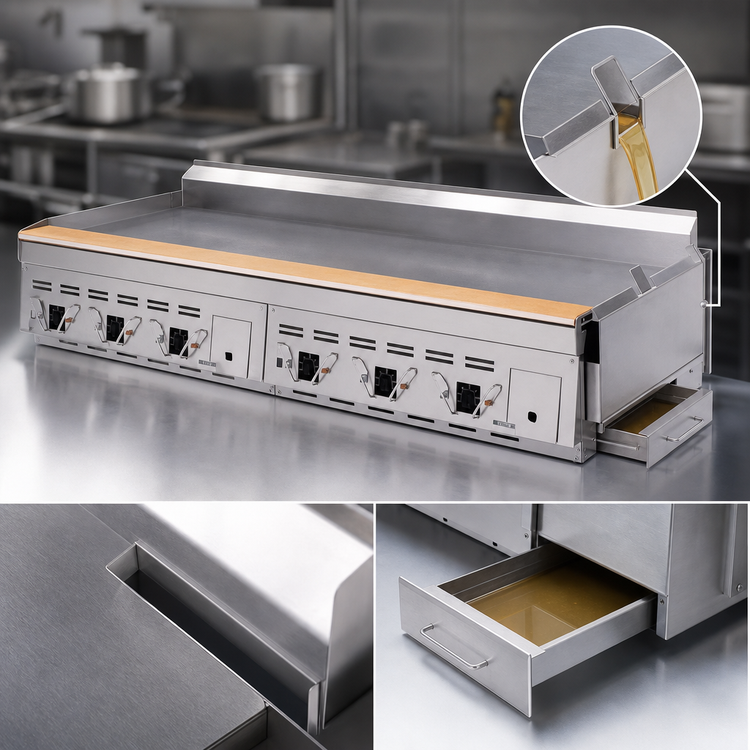 Product image #3 for Garland Master CG-48R 48-Inch Countertop Gas Rear Drain Production Griddle