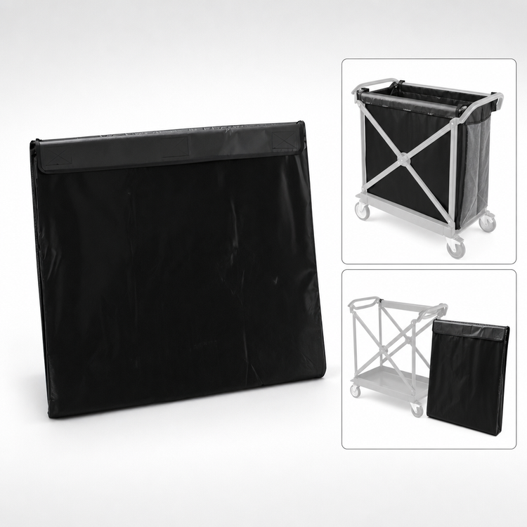 Product image #3 for Rubbermaid Commercial Products Executive Collapsible Basket X-Cart Laundry Cart Replacement Bag, 8 Bushel, Vinyl, Black