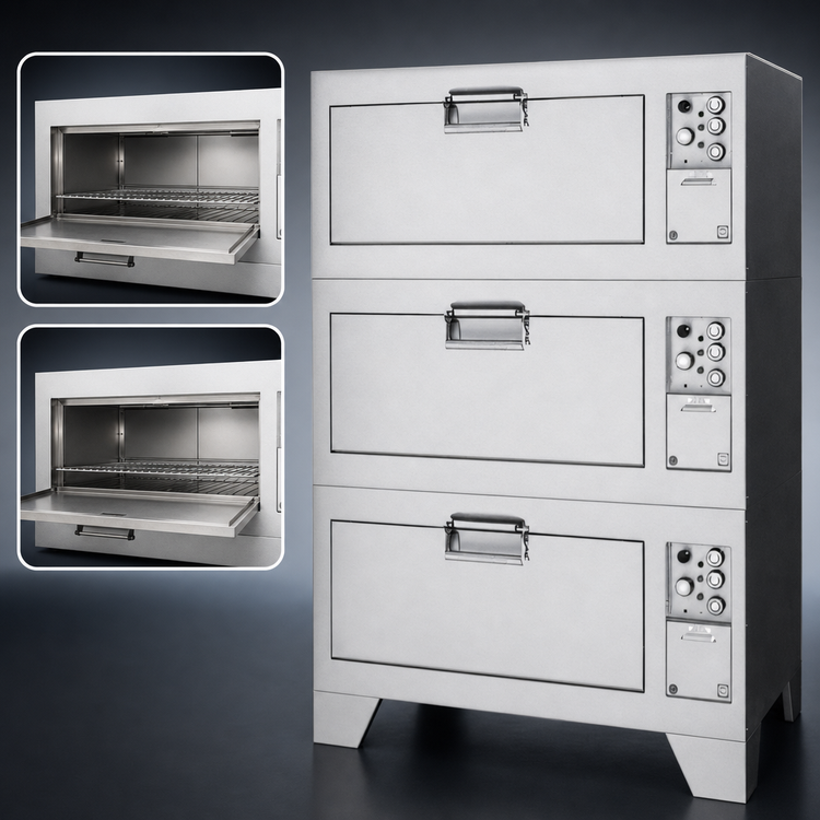 Product image #3 for Lang Marine Electric Double-Section Deck-Type Roast Oven, 12 kW, 16-Inch Bolt-Down Legs