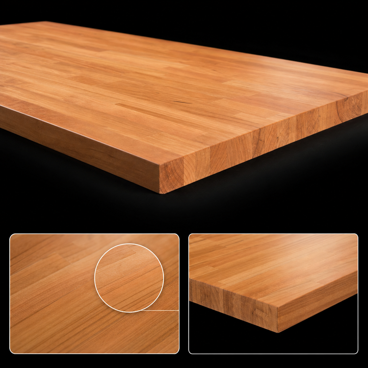 Product image #3 for Boos Block Blended Edge Grain American Cherry Kitchen Countertop with Varnique Finish - 72" x 25" x 1-1/2"