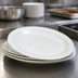 Thumbnail image #4 for Kingline 13-1/2 x 9-3/4 Inch Oval Narrow-Rim Melamine Platter, White