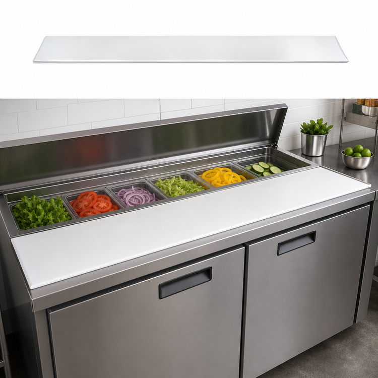Product image #3 for Beverage-Air 17-Inch White Poly Cutting Board for SPE48C and SPED48C Prep Tables