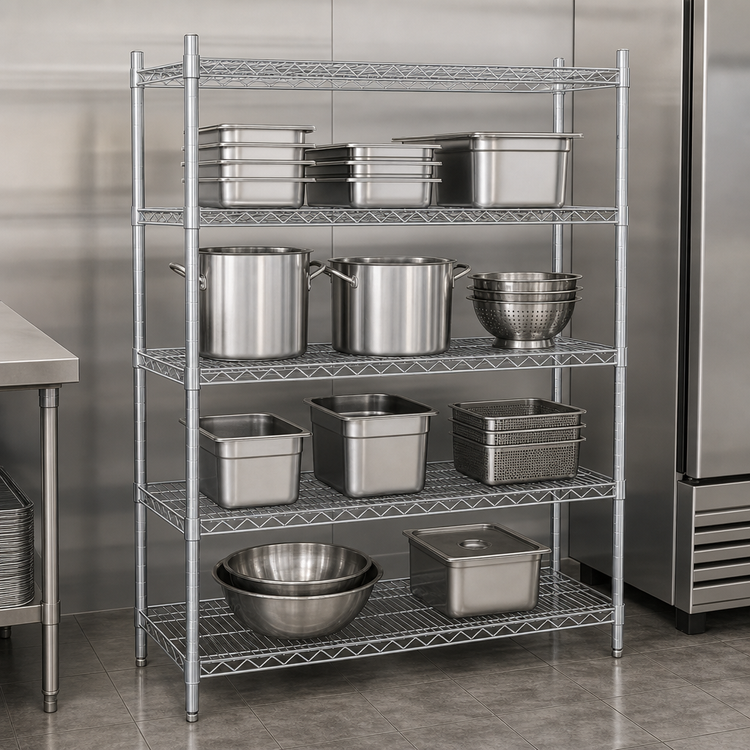 Product image #3 for Advance Tabco Special Value Heavy Duty Chrome Plated Wire Shelf, 54 x 24 Inches