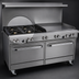 Thumbnail image #3 for Southbend Ultimate 60-Inch Commercial Gas Restaurant Range with 4 Star/Sauté Burners, 36-Inch Thermostatic Griddle, and 2 Cabinets