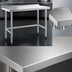 Thumbnail image #3 for Steel Works Stainless 72-Inch x 18-Inch Open Base Worktable with 2-Inch Backsplash