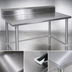Thumbnail image #3 for John Boos Stallion 120-Inch x 24-Inch Stainless Steel Work Table with 5-Inch Backsplash and Safety Edge