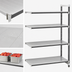 Thumbnail image #3 for Cambro Camshelving Elements XTRA 4-Tier Solid Stationary Add-On Polymer Shelving Unit, 21 x 48 x 84 Inches, Speckled Gray