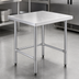 Thumbnail image #3 for Sapphire 30-Inch x 30-Inch Corner Work Table with Flat Top, Open Base, and Galvanized Legs