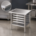 Thumbnail image #3 for Eagle Group Stationary Stainless Steel Equipment Stand with Removable Pan Rack and Fixed Undershelf