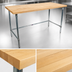 Thumbnail image #3 for BK Resources 60 x 36 Hard Maple Top Work Table with Galvanized Open Base