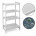 Thumbnail image #4 for Cambro Camshelving Premium 4-Tier Solid Stationary Starter Shelving Unit, 21 x 48 x 64 Inches, Speckled Gray