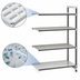 Thumbnail image #3 for Cambro Camshelving Elements XTRA 24 x 24 x 84 Inch 4-Shelf Stationary Add-On Polymer Shelving Unit